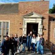 HONOUR: Christopher Whitehead Language College has been nominated as the best secondary school in Worcestershire as part of the Worcestershire Education Awards - pictured here are Sixth Form students visiting Exeter University