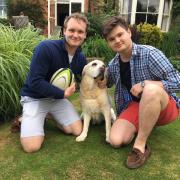 Harry Bassett (left) has been inspired to run the London Marathon by his brother Tom (right), who lives with Muscular dystrophy