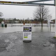 CLOSED: Pitchcroft car park in Worcester was closed on Friday due to flooding