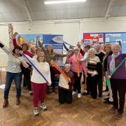 The Women's Institute group, based in Claines, recreated a resistance band workout to the tune of Kylie Minogue's 'I Should Be So Lucky'