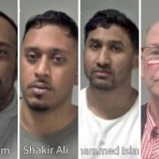 JAILED: Syed Alom, Shakir Ali, Mohammed Islam and David Burley
