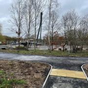IMPRESSIVE: The Kepax Bridge in Gheluvelt Park has proceeded despite flooding