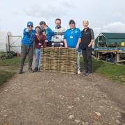 Attendees built a hurdle, which will be installed at Monkwood to safeguard apple trees