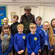 Kidderminster Harriers manager Phil Brown visits Wolverley Sebright Primary School