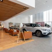 An impression of how the new Volvo showroom, at Listers Volvo Worcester, might look