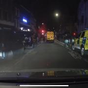 INCIDENT: Police and ambulances in The Cross in Worcester responded to a stabbing