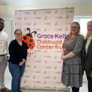 L to R: Matthew Clarke, marketing manager at Ballards LLP, Dr Jen Kelly, chief executive officer of Grace Kelly Childhood Cancer Trust, Coralie Hudson, community and corporate fundraiser for the trust, Krista Woodman, private client tax partner at