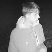 HELP: Police believe this man may be able to help them with their enquiries after criminal damage in Powick