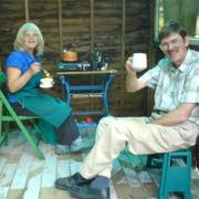 David Goodwin [RIGHT] and wife, Carol, [LEFT] have an allotment in Malvern that has been vandalised by a bunch of youths