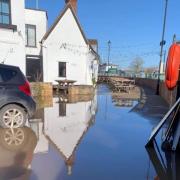 The Swan Hotel pub in Upton-Upon-Severn was flooded on Saturday, March 30