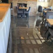 The Swan Hotel pub was met with five to six inches of water this morning (Saturday)