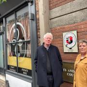 NOISE: Adam Scott and Julie Clayton are concerned about the impact of noise from Twenty Two Worcester on residents at Nash's and Wyatt's Almshouses in New Street in Worcester