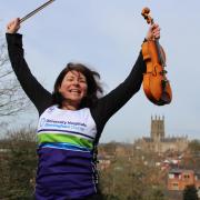 Dr Lara James, a professional violinist from Worcester, is set to run the London Marathon this month. Picture: Samantha McClory