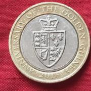 Royal Mint: The £2 Anniversary Of The Golden Guinea coin.