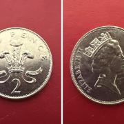 RARE: A rare 'silver 2p coin found its way into the purse of pub manager Jean Abraham of the Swan Inn in Port Street, Evesham