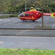 A woman is in a critical condition after an air ambulance landed on a supermarket car park in Blackpole, Worcester