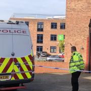 A body was found outside Worcester Job Centre this morning.