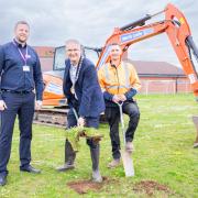 Mayor of Worcester, Cllr Louis Stephen, declared the work on the all-weather pitch at Perdiswell Leisure Centre underway
