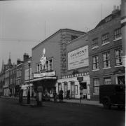Worcester’s Foregate Street with the Gaumont cinema and theatre in all its glory back in 1951