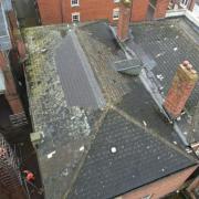 ROOF: Asbestos tiles have been found on the roof of International House in Pierpoint Street