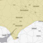 Worcester has been given a yellow weather warning by The Met Office