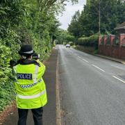 Droitwich SNT were spotted poised with speed cameras in Hartlebury.
