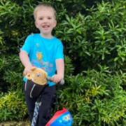 Jude Jenkins, 4, rode his scooter every day in April to raise money for the Archie Foundation