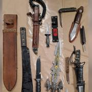SHOCKING- These are some of the knives handed into police.