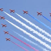 The Red Arrows will be flying over Worcestershire on their way to The Midlands Air Festival
