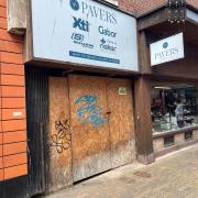 EYESORE: The former arcade and alley next to Pavers in The Shambles in Worcester