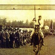 GOOD SPORT: Tilting at the Ring – an aerial version of the old cavalry sport of tent pegging.
