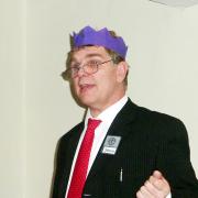 TOASTMASTERS CONVERT: Steve Birch. “Now I can’t shut him up,” says his partner, Caroline.