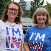 TEAMING UP: Former Labour Home Secretary Jacqui Smith with county Tory MP Harriett Baldwin.