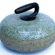 All curling stones are made from the rock of Ailsa Craig  such as this one, which Philip is offering for sale.