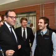APPRENTICESHIPS: Worcester MP Robin Walker with with Energy Minister Richard Harrington during a recent visit to Worcester Bosch's new training facilityt for apprentices.
