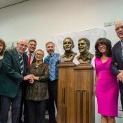 UNVEILED: The  the solid bronze commemorative bust was unveiled at the gala evening.