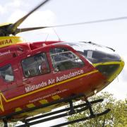 Midlands Air Ambulance was on the scene of the minibus crash on Evesham Road, Wick.