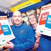 LOCAL: Mark and Heather Stewart from Left ‘n’ Write in Charles Street are supporting our campaign. (17201702)