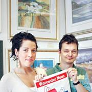 Frank Edwards and Vicky Hiscox, of Brimstone Gallery and Gifts.
