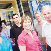 HELP: Upton-upon-Severn traders who support the campaign Julie-Ann Cranton, Angie Alison, Simon Alderson, Brenda Till and Clive Hewlett with Peter Webb from the Tourism and Trade Association. (27255401)