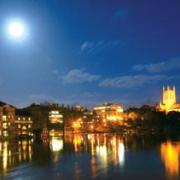 STUNNING: Cliff WIlliams took this photograph of the full moon shining over the river Severn and the city of Worcester in 2009.