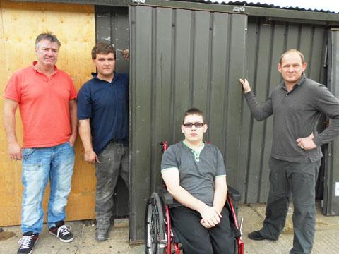 ANGRY: Traders, from left, Paul Cooke, Damien Truscott, Scott Williams and Mike Oldfield.