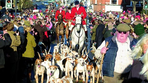 The Ledbury Boxing Day Hunt riding off. Picture by Andy Ward.