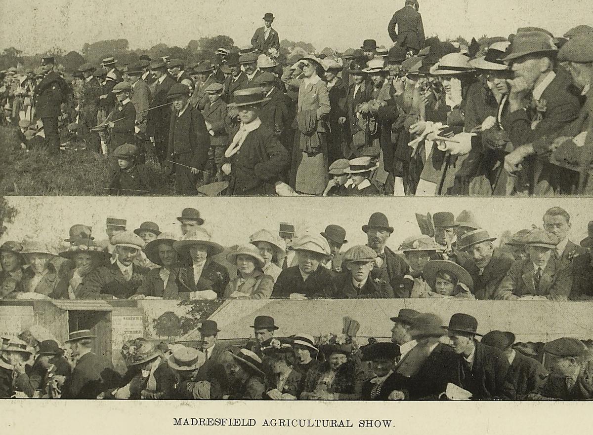 Madresfield Agricultural Show, August 1914. Picture from the Berrows Journal, courtesy of 'Worcestershire Archives and Archaeology Services'.