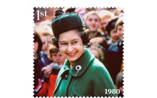 Queen Elizabeth II on a walkabout in Worcester in April 1980, one of eight stamps released to mark the Platinum Jubilee. Picture: Royal Mail/PA