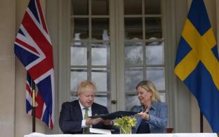 Boris gives press conference today in Sweden amid Europe security agreement (PA)