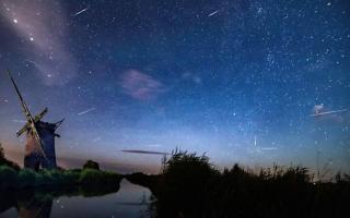 The Perseid meteor shower captured in Horsey