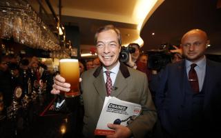 Nigel Farage will be hosting his GB News show live from a pub in Worcester tonight (PA)