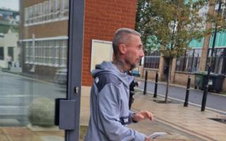 COURT: Tyrone Mills leaving Worcester Magistrates Court