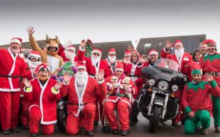 Dozens of motorcycling Santas will ride through Worcestershire this weekend
